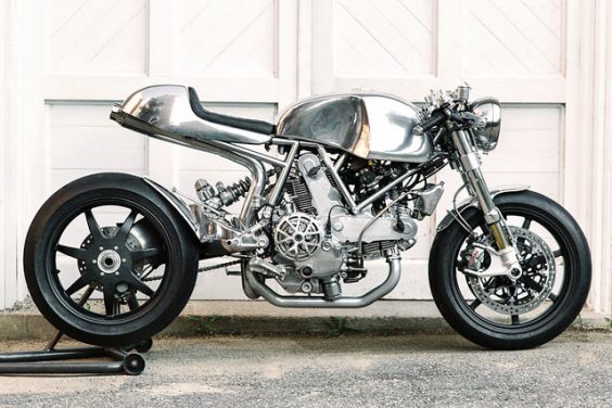 LIQUID MENTAL. A Chrome Ducati Cafe Racer from Walt Siegl