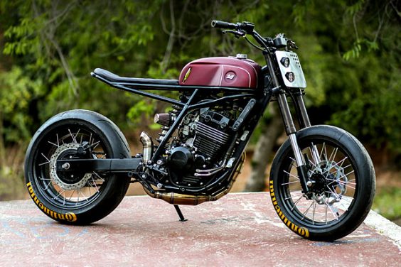 SNAKES AND LATTICE. The ?Cobra? Honda XR250 from Argentina?s Lucky Customs