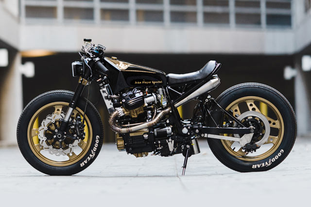 READY PLAYER ONE. A JPS Honda CX650 from One-Up Moto Garage