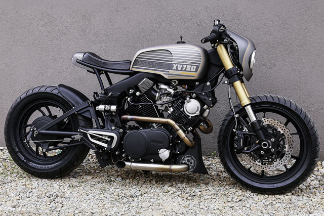 IMPERIAL TRANSPORT. The ?Rogue Shadow? Yamaha XV750 from Cardsharper Customs
