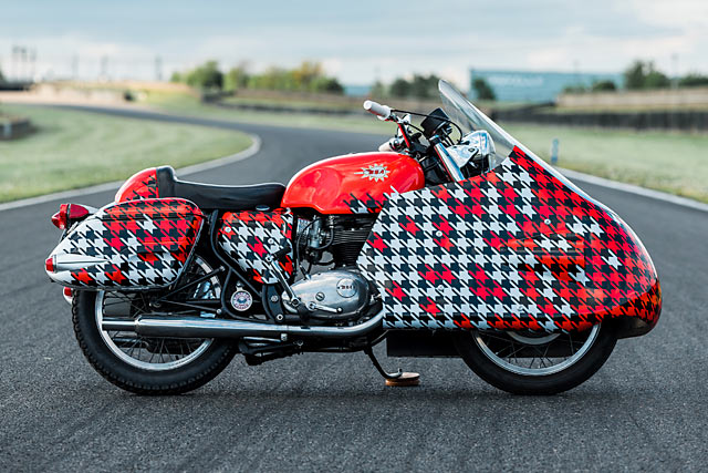 CANNED TURISMO. Lucky Cat?s ?Houndstooth? BSA Spitfire Dustbin Tourer
