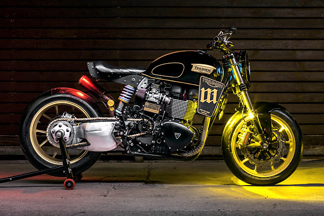 HIGHWAY TO HELL YES. Mandrill?s ?Power Street? T100 Triumph Racer