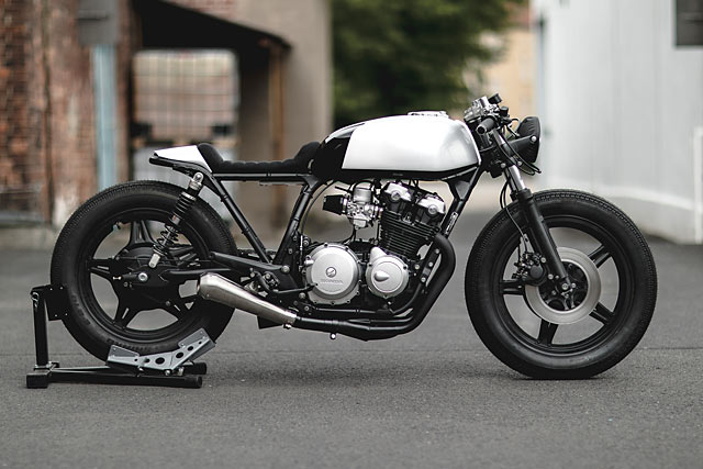 PITCH PERFECT. Hookie?s ?Black Swan? Honda CB750 Cafe Racer