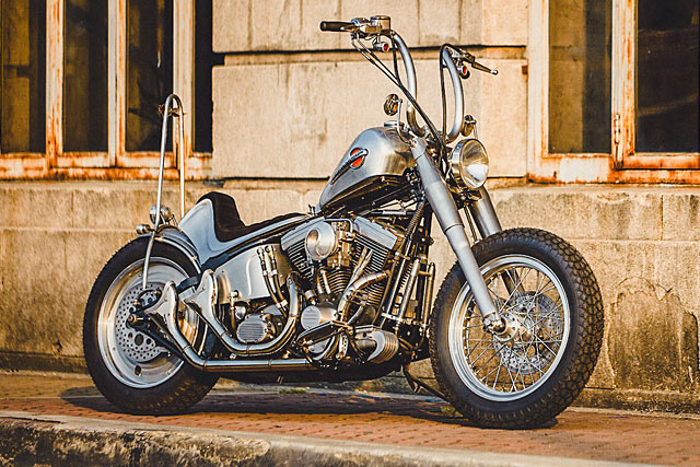 COOL CHANGE. Benjie?s Classic Harley Softail Bobber